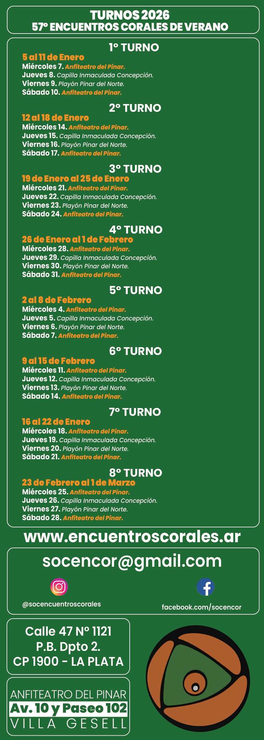 turnos 2026